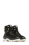 Sorel Brex™ Faux Shearling Lace-up Boot In Black Sea Salt