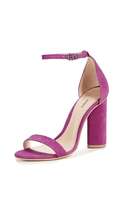 Schutz Jeannine Block Heel Sandals In Grape