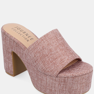 Journee Collection Women's Tru Comfort Foam Enyya Sandals In Pink
