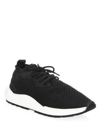Filling Pieces Speed Arch Runner Black Knitted Trainers