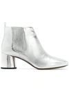 Marc Jacobs Rocket Metallic Leather Chelsea Boots In Silver