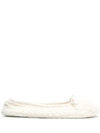 N•peal Contrast Trim Slippers In Neutrals