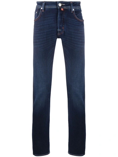 Jacob Cohen Mid-rise Straight Leg Jeans In Dark Wash