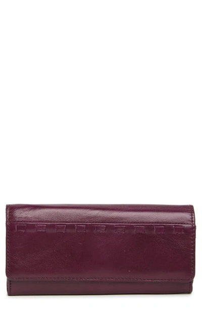 Hobo Rider Leather Wallet In Eggplant