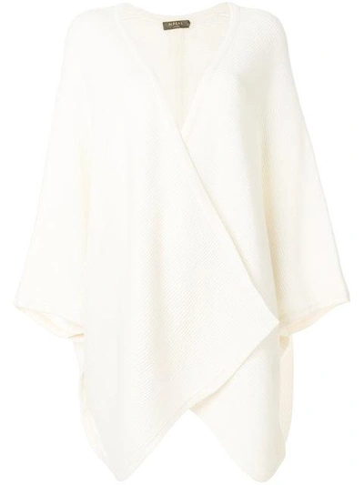 N•peal Cashmere Wrapped Cardigan In White