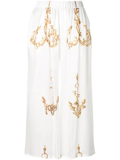 Natasha Zinko Printed Culottes In White