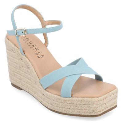 Journee Collection Collection Women's Tru Comfort Foam Raniya Sandals In Blue