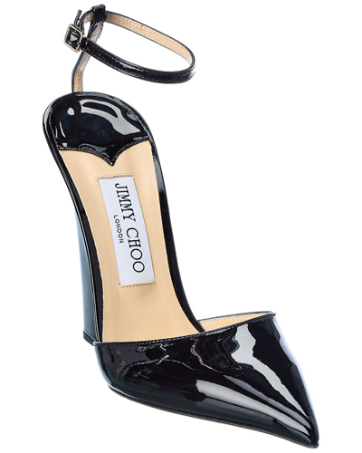 Jimmy Choo Blake 110 Patent Wedge Pump In Black