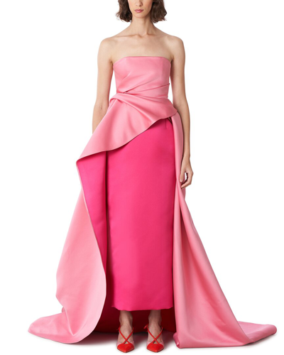 Carolina Herrera Strapless Column Dress In Pink | ModeSens