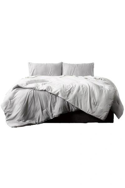 Ella Jayne Home Microfiber Down-alternative Reversible Comforter Set In White/platinum