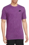 Nike Sportswear Embroidered Logo T-shirt In Bold Berry