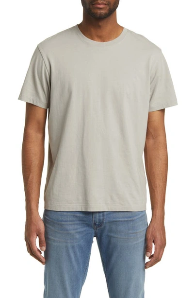 Frame Logo Cotton T-shirt In Smoke Gray