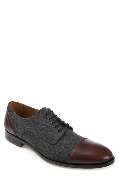 Taft Jack Oxford In Grey/ Oxblood