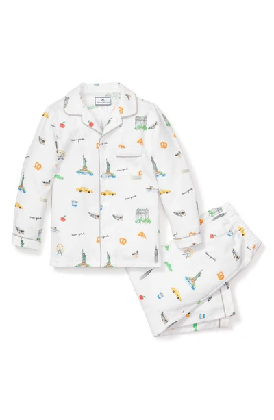 Petite Plume Kids' Little Boy's & Boy's New York! New York! Pajama Set In White
