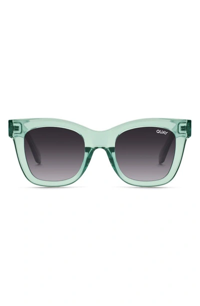 Quay After Hours 48mm Square Sunglasses In Mint/ Smoke