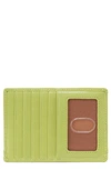 Hobo Euro Slide Credit Card Case Holder In Celery