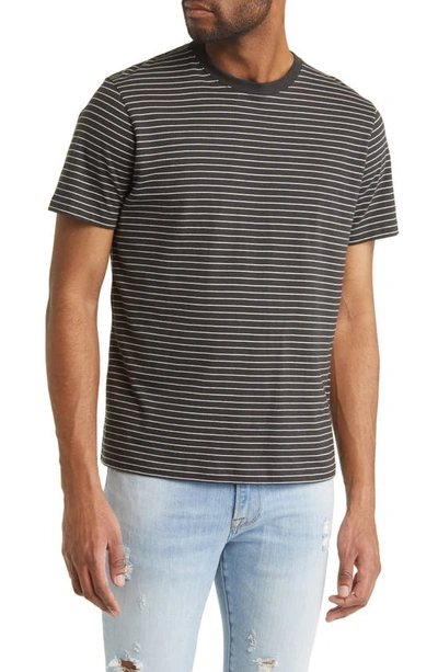 Frame Stripe T-shirt In Noir/ Off White