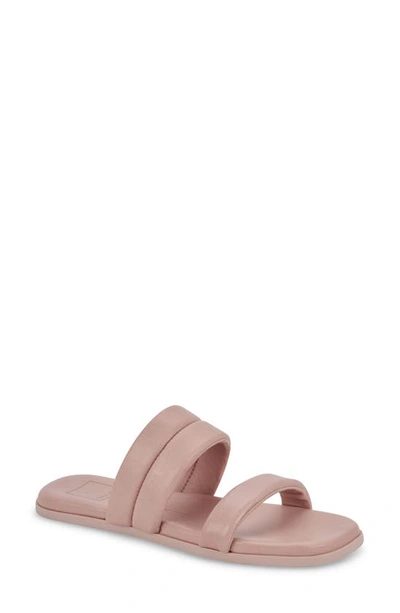 Dolce Vita Adore Slide Sandal In Rose Leather