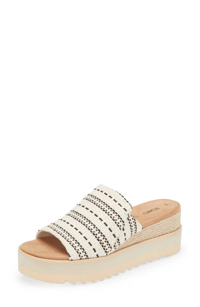 Toms Diana Platform Slide Sandal In Natural