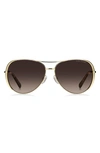 Marc Jacobs 59mm Gradient Aviator Sunglasses In Gold Havn