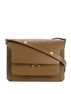 Marni Trunk Shoulder Bag In Brown