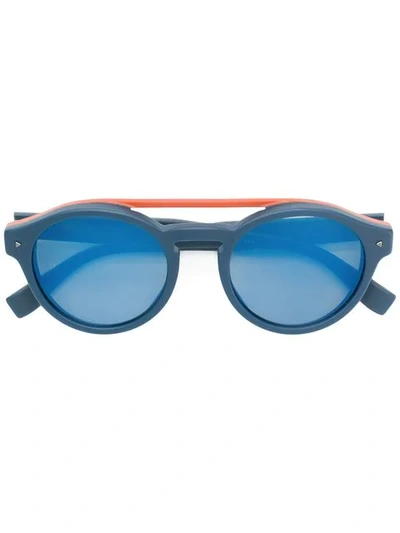 Fendi Sonnenbrille Mit Doppeltem Steg In Blue