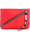 Proenza Schouler Pebbled Leather Zip Pouch In Red