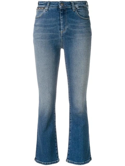 Acynetic Cropped Bootcut Jeans - Blue