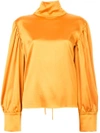 Tatuna Nikolaishvili Draped Sleeve Blouse - Yellow & Orange