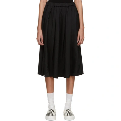 Comme Des Garcons Girl Black Crinkle Skirt In 1 Black