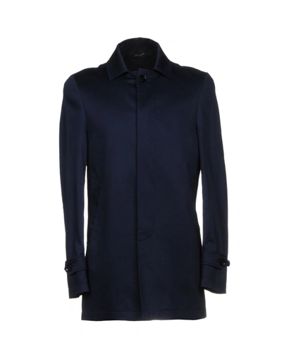 Grey Daniele Alessandrini Full-length Jacket In Dark Blue