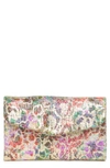 Hobo Lacy Leather Wallet In Rainbow Cheetah