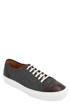 Taft Jack Sneaker In Grey/ Oxblood