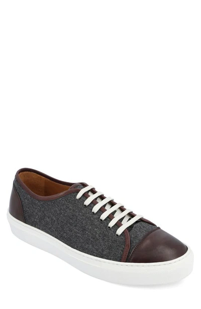 Taft Jack Sneaker In Grey/ Oxblood