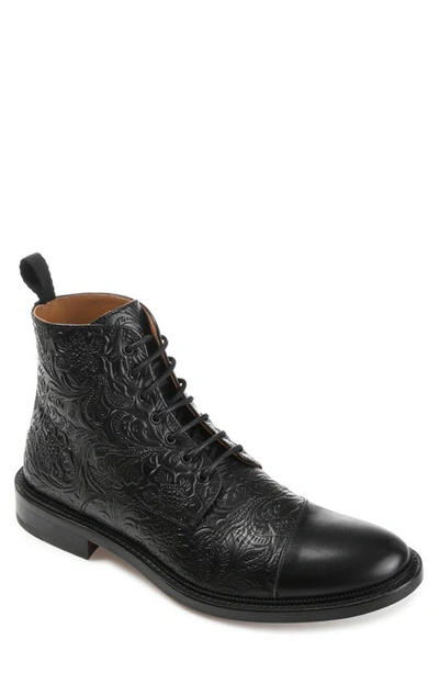 Taft Paris Embossed Boot In Noir Viejo