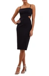 French Connection Echo Cutout Body-con Dress In 02-black