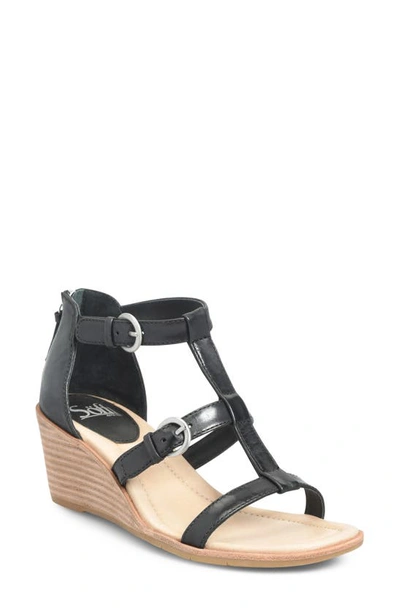 Söfft Gaige Wedge Sandal In Black