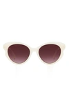 Kate Spade Elina Gradient Acetate Cat-eye Sunglasses In White