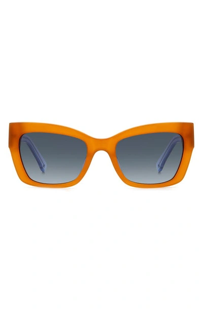 Kate Spade 53mm Valeria/s Cat Eye Sunglasses In Brown/ Grey Shaded