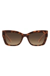 Kate Spade Valeria Acetate Butterfly Sunglasses In Havana/brown Gradient