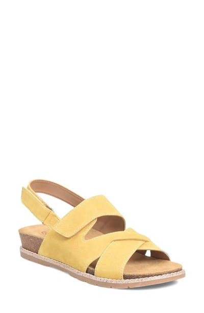 Comfortiva Genata Strappy Slingback Sandal In Ochre Yellow