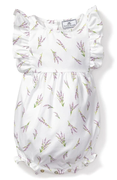 Petite Plume Babies' Fields Of Provence Ruffle Romper In White