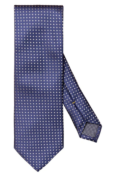 Eton Geometric Silk Tie In Blue