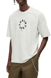 Allsaints Tierra Logo Graphic Tee In Cool Grey