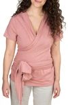 Bravado Designs Skin-to-skin Postparum Wrap Top In Roseclay