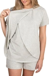 Bravado Designs Short Sleeve Nursing T-shirt In Medium Grey Heather