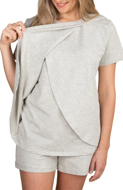 Bravado Designs Short Sleeve Nursing T-shirt In Medium Grey Heather