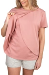 Bravado Designs Short Sleeve Nursing T-shirt In Roseclay
