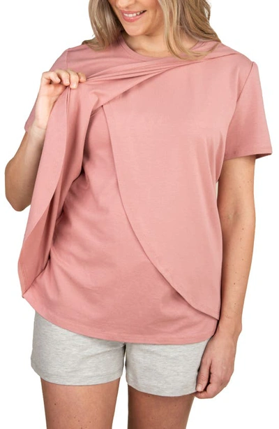Bravado Designs Short Sleeve Nursing T-shirt In Roseclay