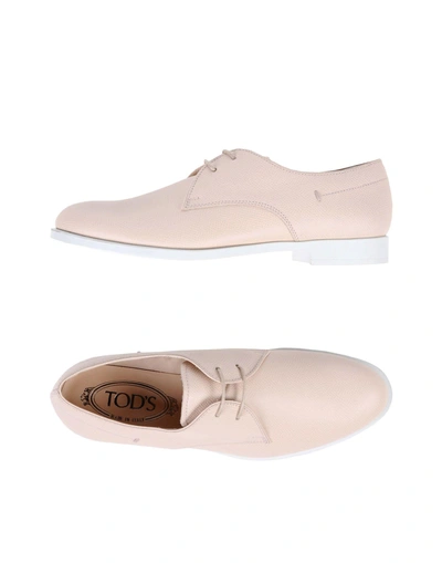 Tod's Lace-up Shoes In Pink